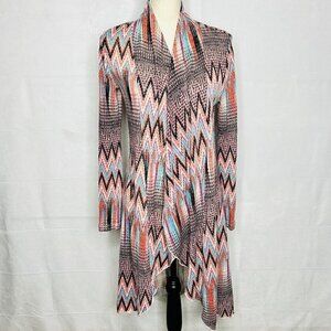 Red Camel Cardigan Duster Lightweight Open-Front Sweater Stretch Women’s Size S